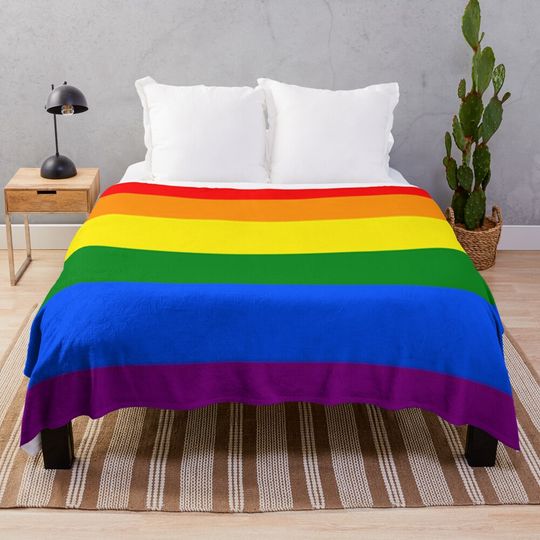 Discover LGBT flag (Rainbow flag) Throw Blanket, LGBT Gift