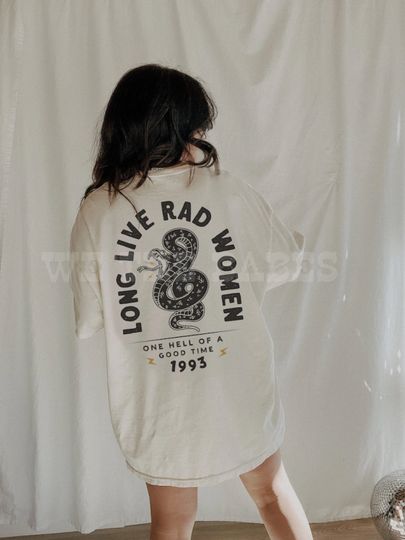 Discover Long Live Rad Women Tee, Trendy aesthetic boho  tee, feminist girl power shirt