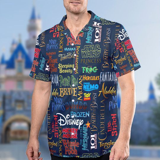 Discover Classic Movie Name Line up 3D All Over Printed Hawaiian Shirt