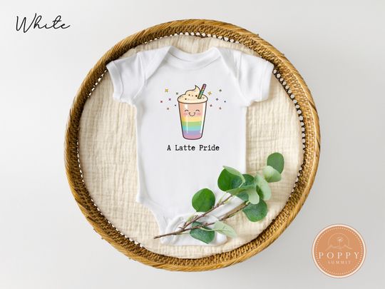 Discover Cute Rainbow Latte Bodysuit, LGBTQ Pride Baby Outfit