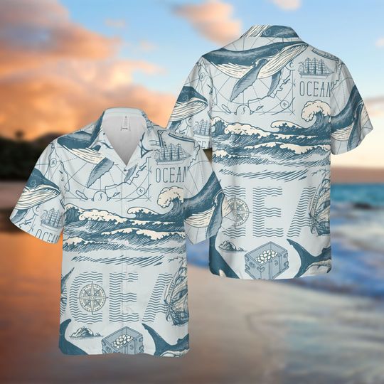 Discover Ocean Of Liberty Hawaiian Beach Shirt, Ocean Of Liberty Summer Trip Hawaii Shirt