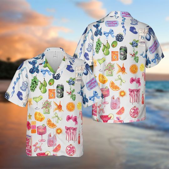 Discover All Over Print Hawaiian Shirt, Vintage Hawaiian Shirts, Beach Lover Shirt