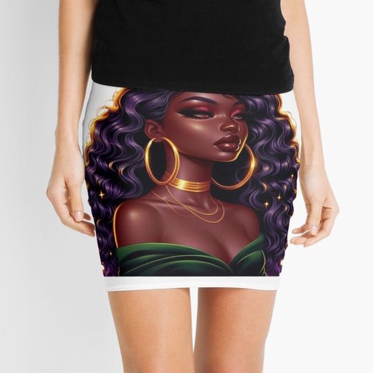 Discover Black Queen Women's Day Mini Skirt