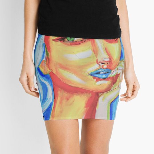 Discover Blue Haired Mermaid Mini Skirt