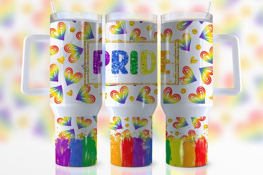 Discover 40oz Pride Quencher Tumbler Wrap, Lgbtq, Rainbow