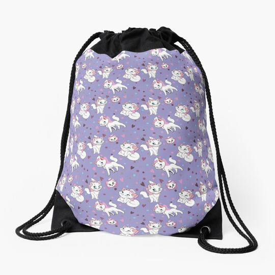 Discover Cat marie Outdoor Drawstring Bags