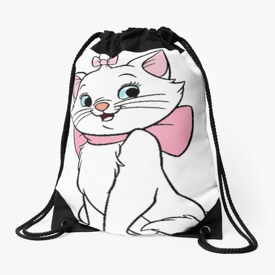 Discover Marie Sitting Outdoor Drawstring Bags