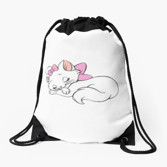 Discover Marie the Cat Outdoor Drawstring Bags