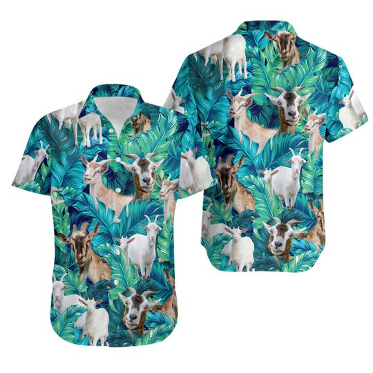 Discover Goat Hawaiian Shirt And Shorts