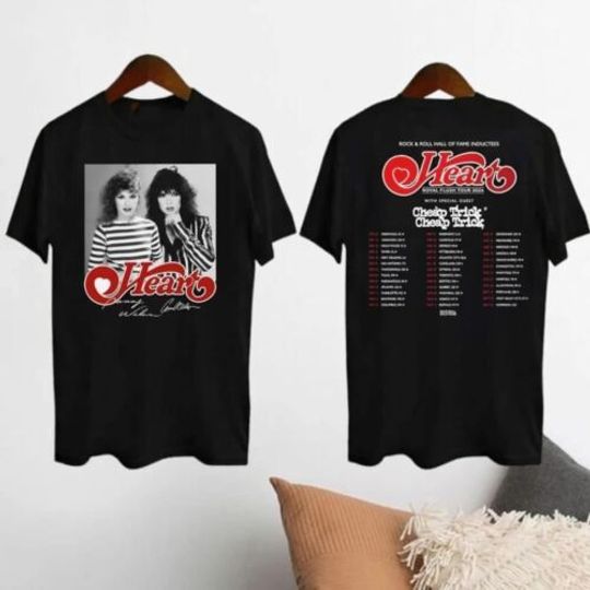 Discover Heart Band Royal Flush Tour 2024 Tour, Heart Rock Band Concert T-shirt