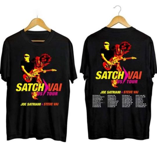 Discover Joe satriani & Steve vai satchvai US tour 2024 T-shirt