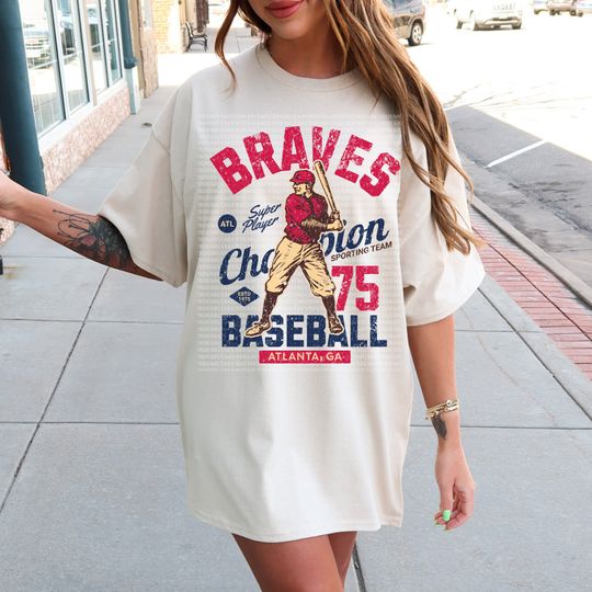 Discover Atlanta Vintage Baseball PNG - Baseball T Shirt