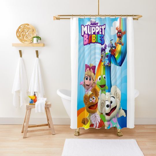 Discover The Muppet Babies Rainbow Shower Curtain