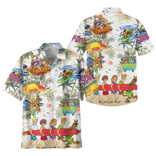 Discover Scooby Doo Characters Go Surfing On The Beach Hawaiian Shirt