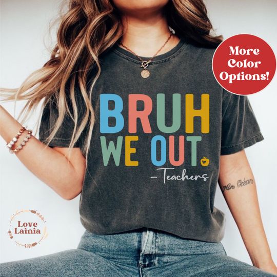 Discover Last Day of School Teacher Shirt Bruh We Out Shirt Funny Teacher Tshirt