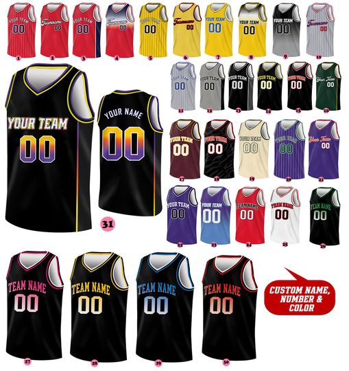 Discover Custom Basketball Jersey Team Name & Number, Basketball Jersey Team