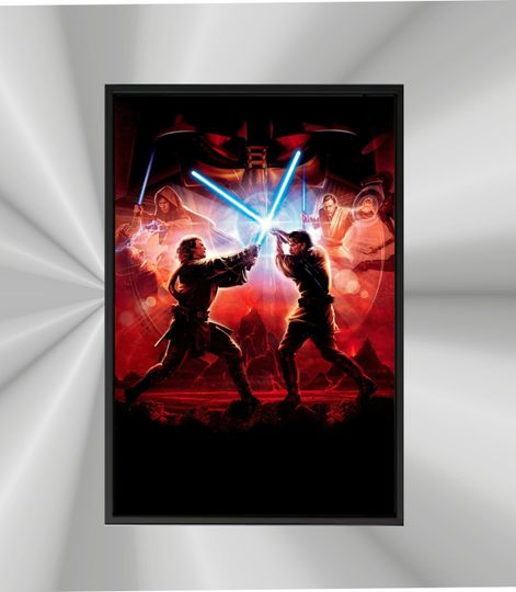 Discover Starwars Anakin vs Obi Wan Poster canvas Wall Art