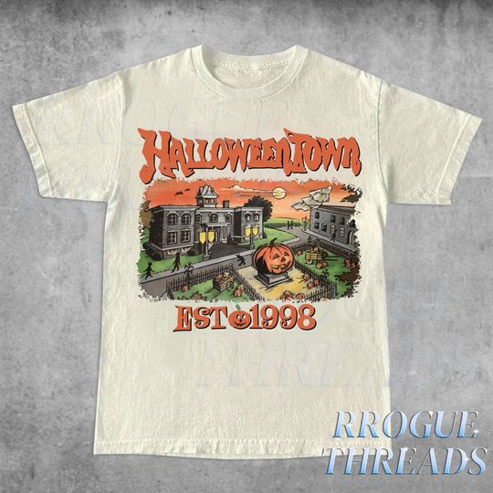 Discover Vintage Halloweentown 1998 T-Shirt, Vintage Halloween Graphic Shirt