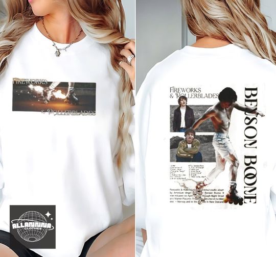 Discover Benson Boone Fireworks and Rollerblades 2024 World Tour Shirt