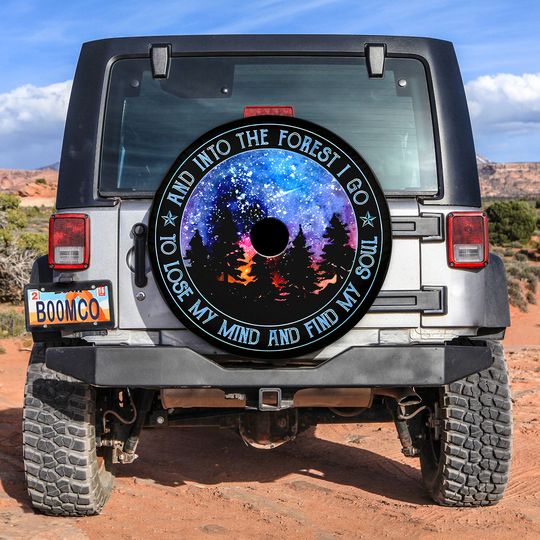 Discover Pine Tree And Into The Forest I Go Spare Tire Cover