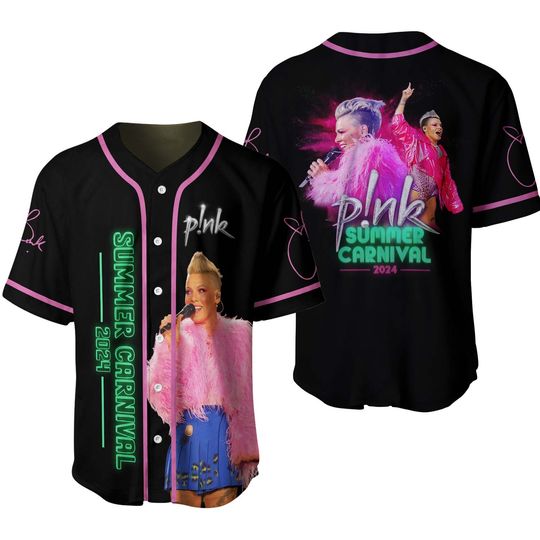 Discover Pink Singer Summer Carnival 2024 Pink Tour Baseball Jersey