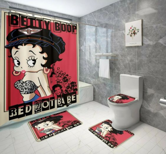 Discover Cartoon Gift Betty Boop Biker Babe Bathroom Set.