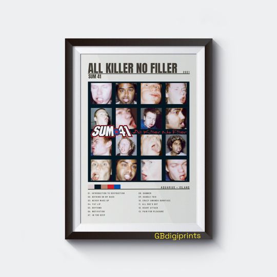 Discover SUM41 All Killer No Filler Album Poster