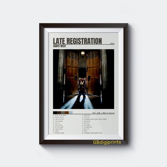 Discover KANYE Late Registration Album Poster