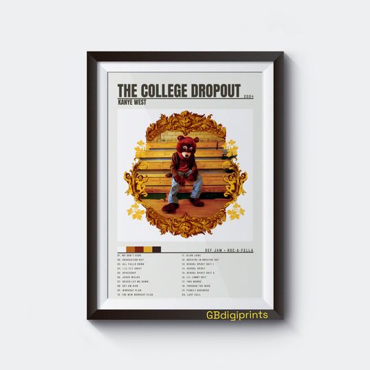Discover KANYE College Dropout Album Poster