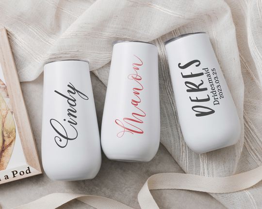 Discover Champagne Flute Tumbler - Elegant Personalized Gift for Birthdays
