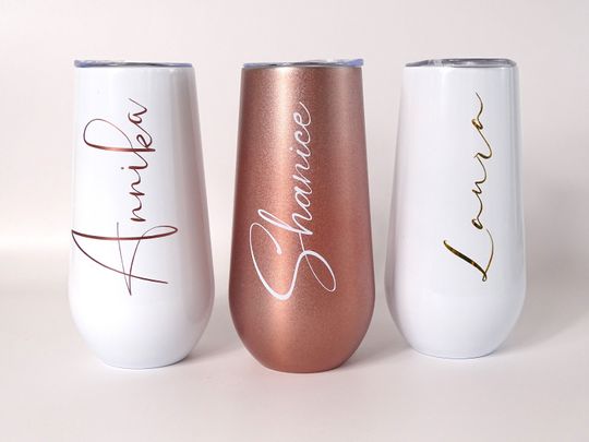 Discover Personalized Champagne Tumbler, Bridal Gifts for Bride