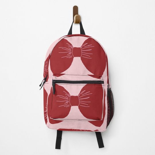 Discover Red Bow Ribbon  Backpack