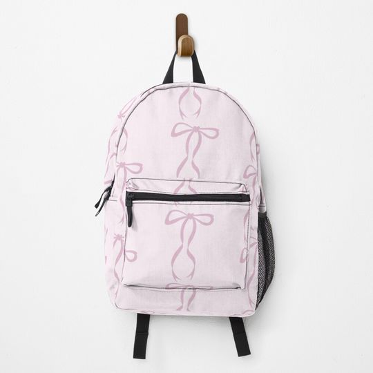 Discover coquette bow in pink Backpack