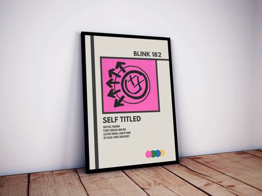 Discover B182 Album Poster, Minimalist Music Print, Vintage