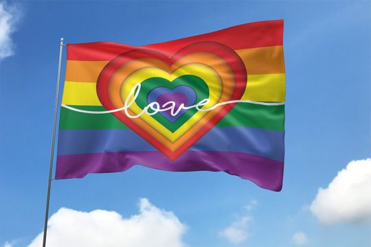 Discover Love is Love Flag,LGBTQ+ Pride House Flag