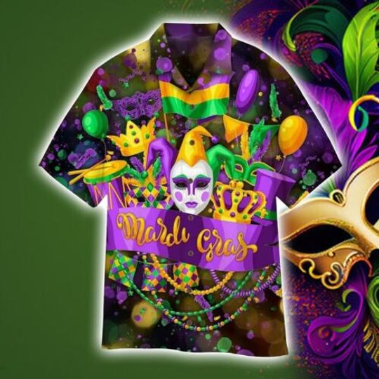 Discover Mardi Gras Festival Party Hawaiian Shirt