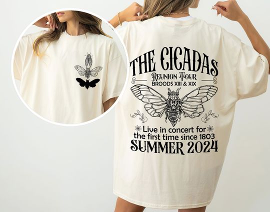 Discover Cicada Concert Tour 2024 Shirt Year of Cicada Shirt, Insect Bug Shirt
