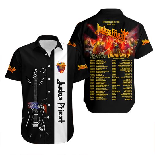 Discover Judas Priest Invincible Shield Tour Europe 2024 Hawaiian Shirt
