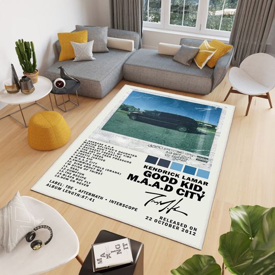 Discover Kendrick Lamar Good Kid Album Cover Rug