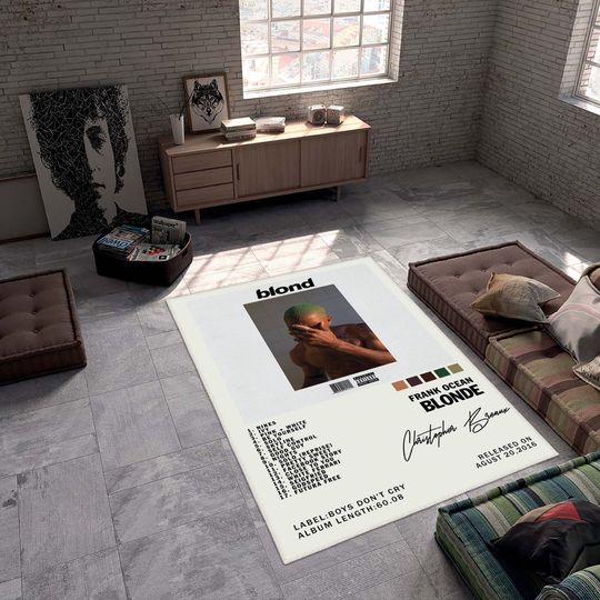 Discover Frank Ocean Album Cover,Blonde Album Cover Rug,Album Cover Rug,Area Rugs