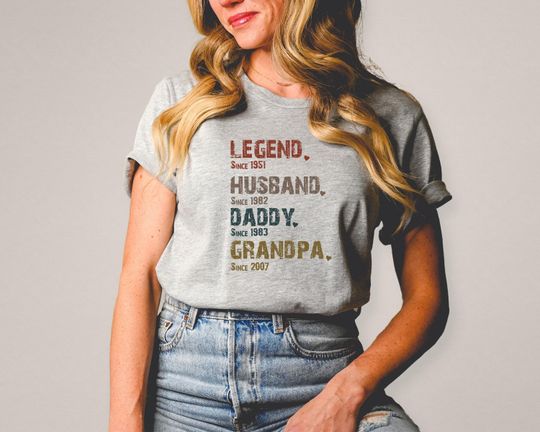 Discover Legend Husband Daddy Grandpa Shirt Gift for Grandpa Husband Shirt Fathers Day Gifts
