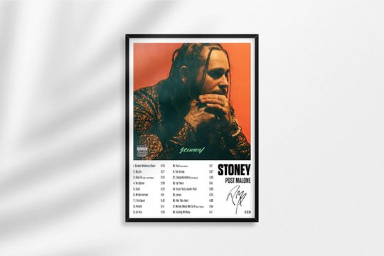 Discover Post Malone Stoney Album Cover Poster Print