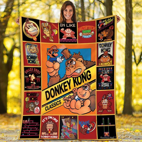 Discover Donkey Kong Fleece Blanket Quilt, Donkey Kong Blanket