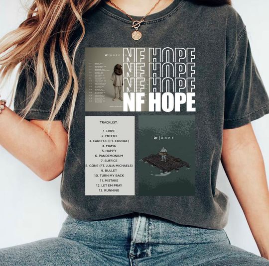 Discover NF Hope Album Shirt, NF Hope Tour 2024 T-Shirt, NF Fan Gifts Shirt