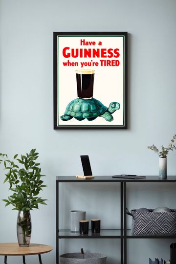 Discover Vintage Guinness Poster, Guinness is Good For You Vintage Kitchen Wall Art Decor