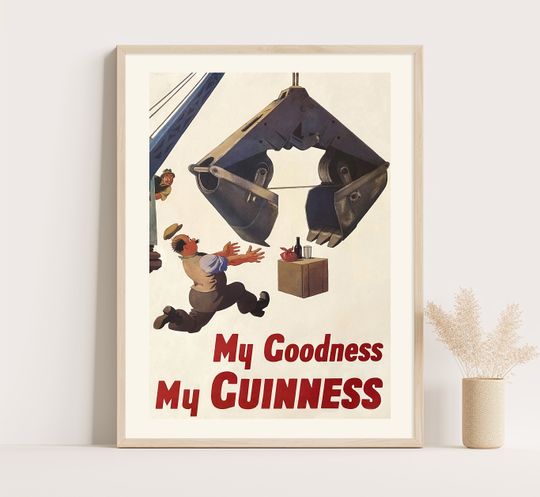 Discover Guinness Advertising Poster, My Goodness My Guinness Vintage Poster