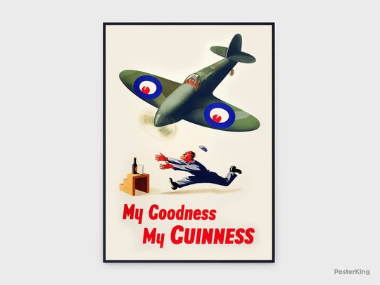 Discover My Goodness My Guinness (Plane) Vintage Poster