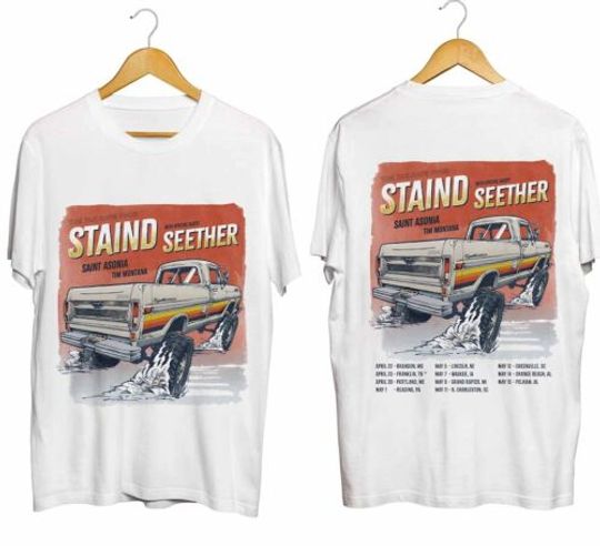 Discover Staind 2024 Tailgate Tour, Staind Band Fan, Tailgate 2024 Concert T-Shirt
