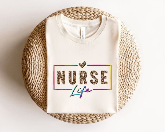 Discover Leopard Nurse Life T-Shirt