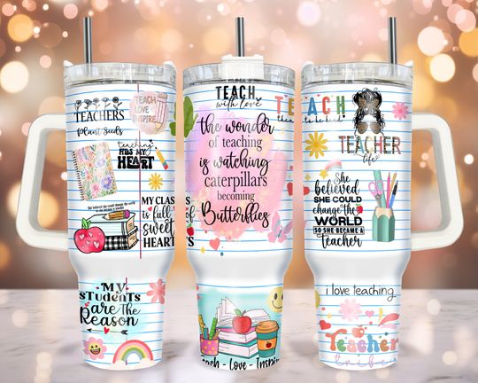 Discover Teacher Appreciation 40oz Tumbler Wrap, 40oz Tumbler